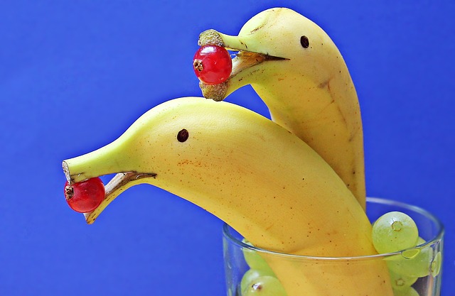 banány ve sklenici